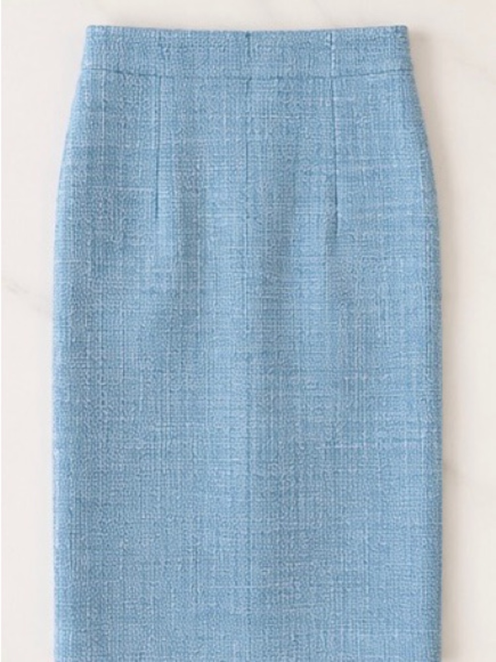 Talbots Sky Blue Tweed Pencil Skirt
